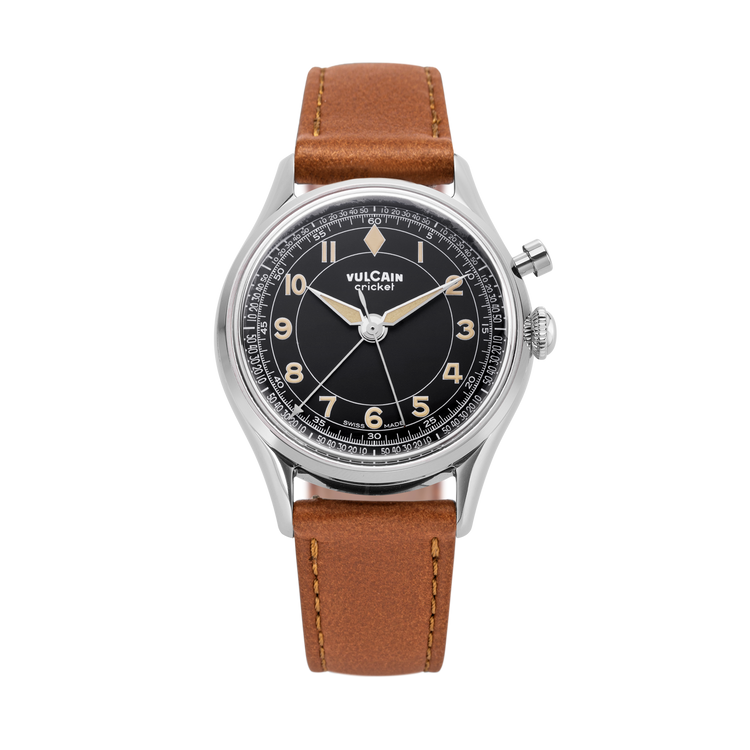 Cricket Classique 39 mm - Black & Khaki numbers