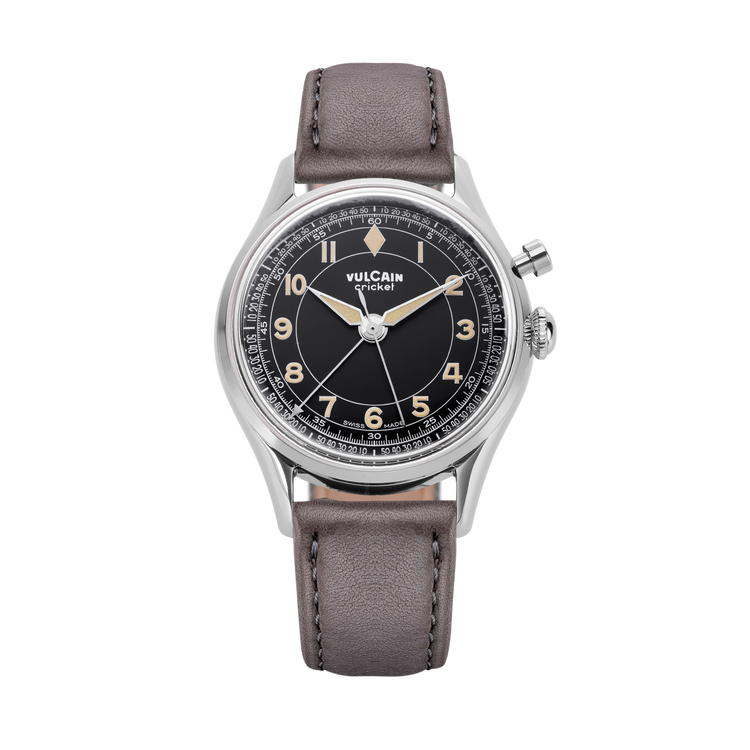 Cricket Classique 39 mm - Black & Khaki numbers