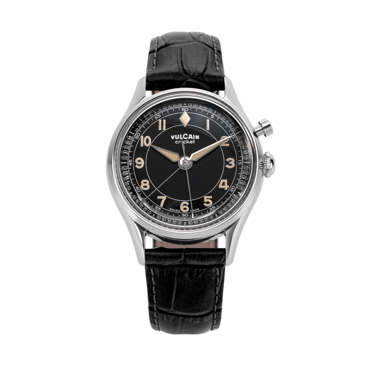 Cricket Classique 39 mm - Black & Khaki numbers