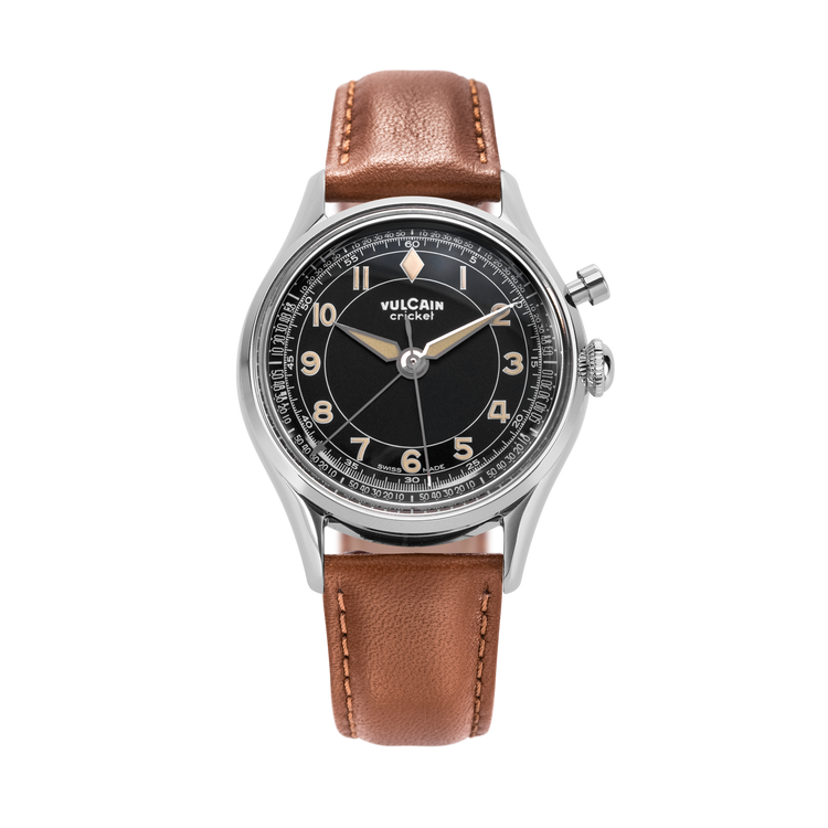 Cricket Classique 39 mm - Black & Khaki numbers