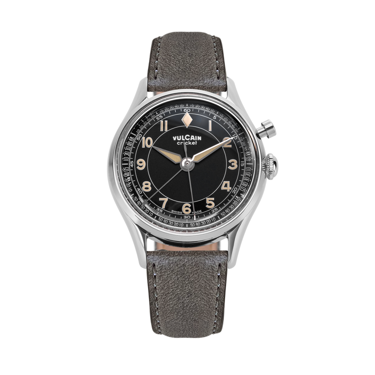Cricket Classique 39 mm - Black & Khaki numbers
