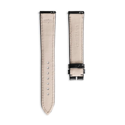 Black Calf Skin Leather Alligator-Printed 36MM