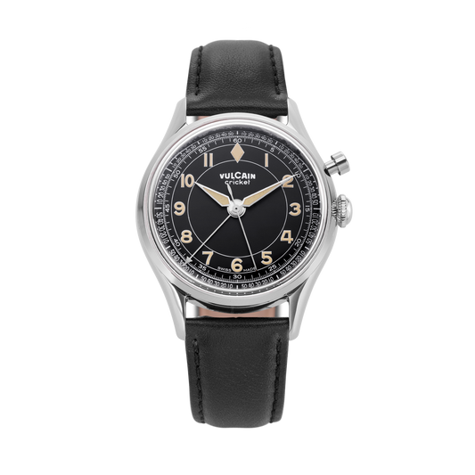 Cricket Classique 39 mm - Black & Khaki numbers